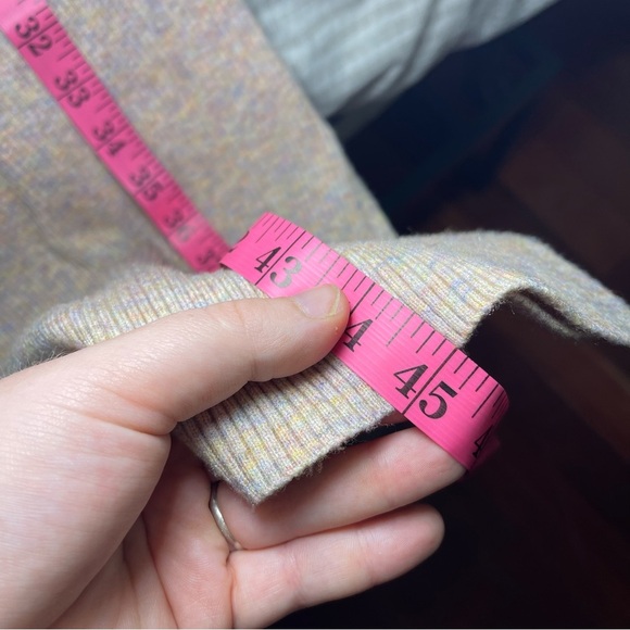 ON 34th Women’s Ribbed Knit Midi Sweater Dress Beige Multicolor casual Size S - Picture 9 of 10